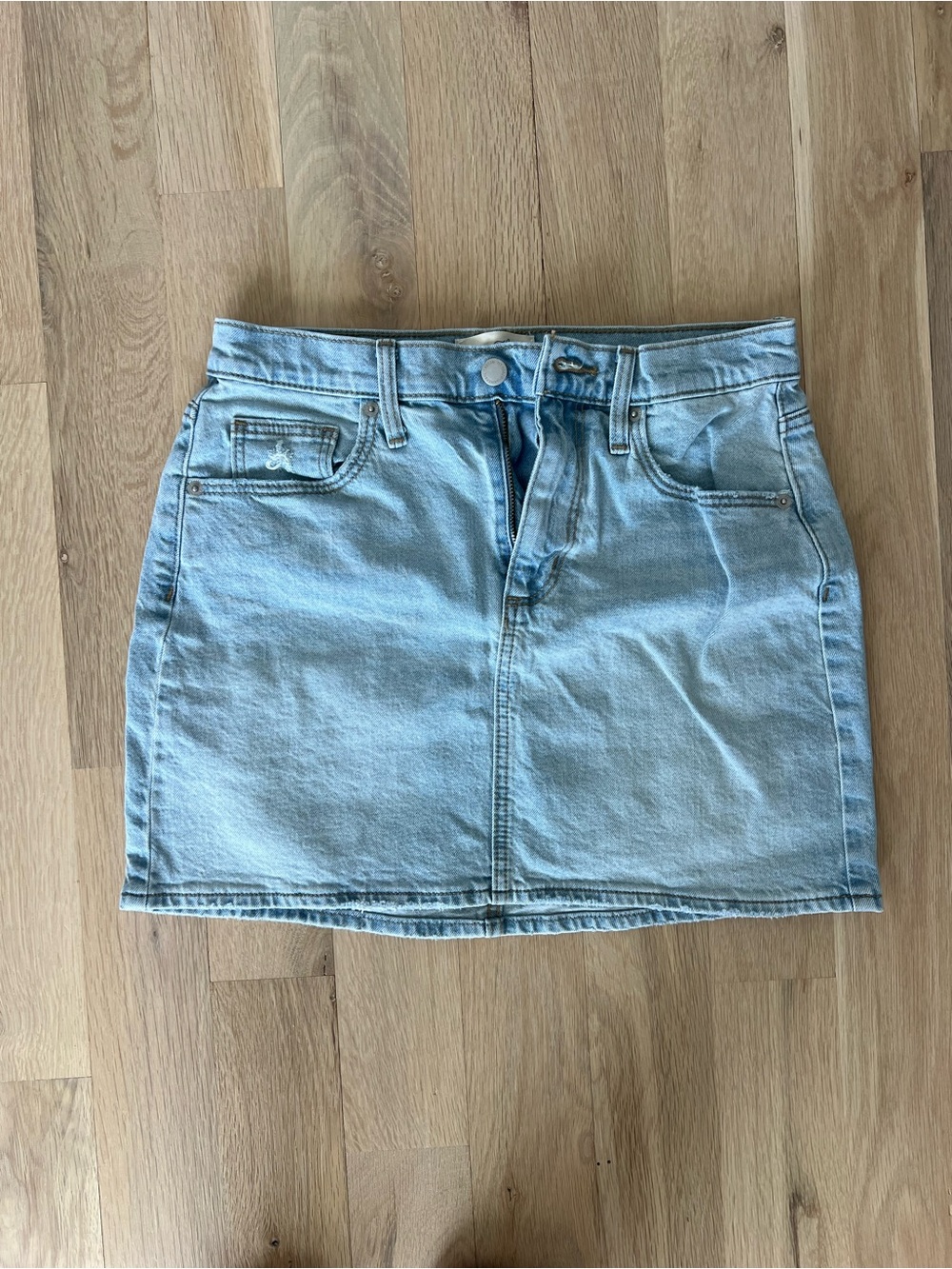 Universal Thread Light Wash Denim Mini Skirt